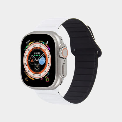 Magnetic Buckle Loop Back Card Slot Silicone Band For Apple Watch