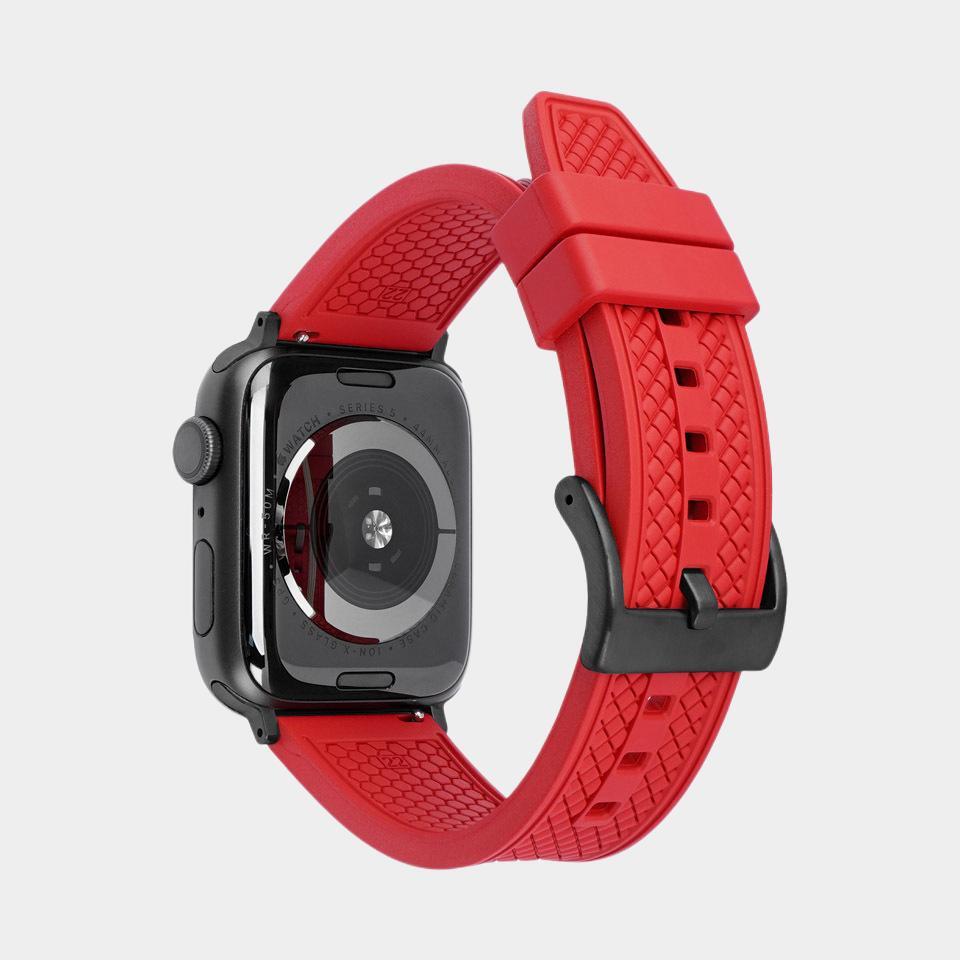 Groove Design Fluororubber Band For Apple Watch