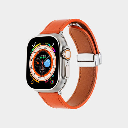 New Magnetic Buckle Leather Band For Apple Watch