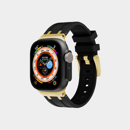 New AP Metal Head Silicone Band For Apple Watch