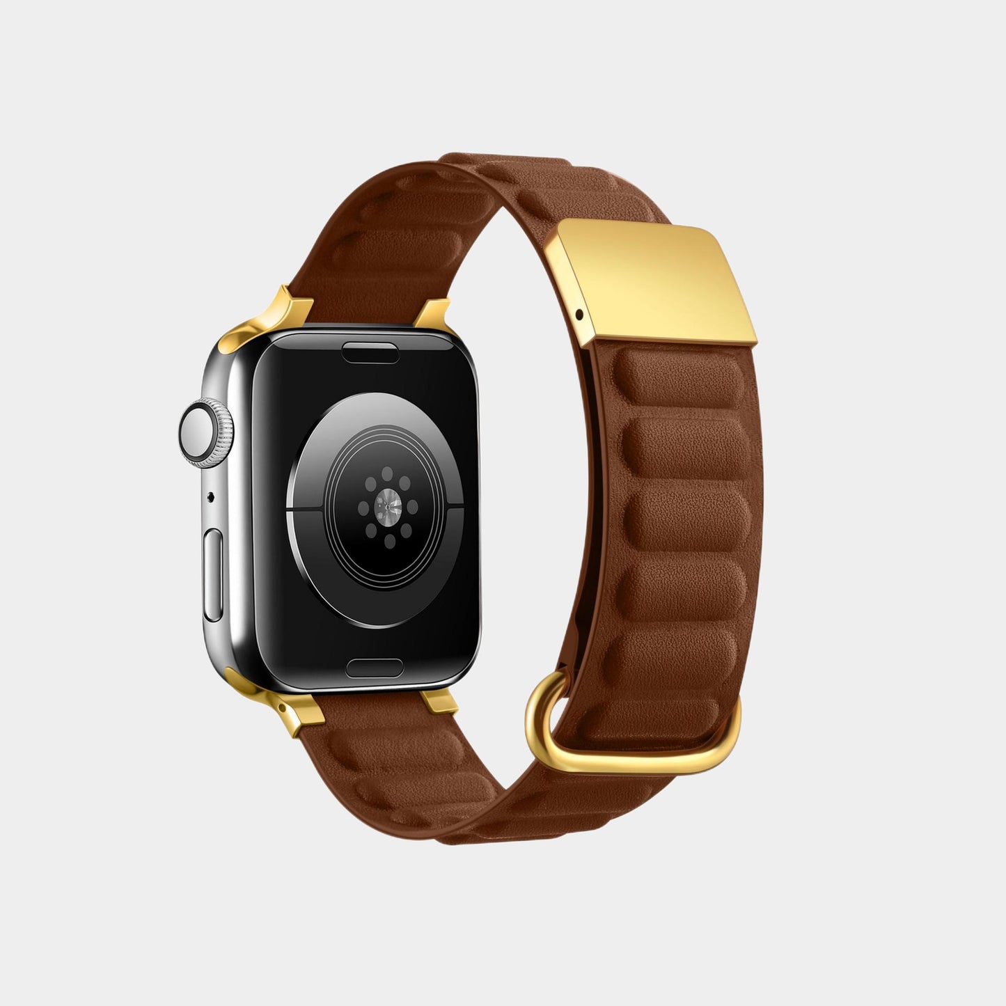 Leather Magnetic Snapback Loop Band For Apple Watch