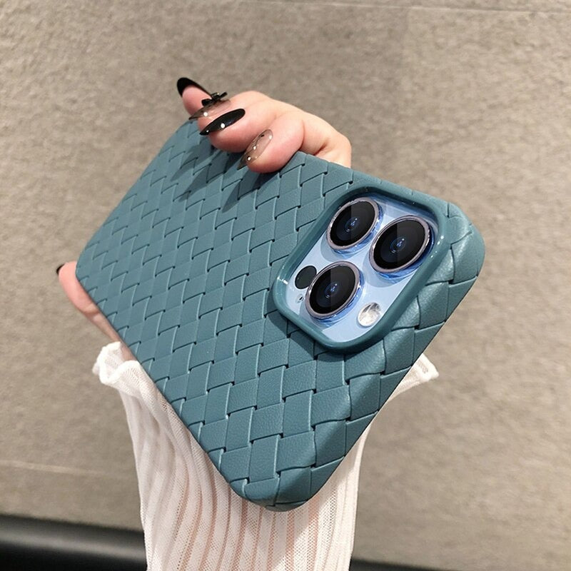 Breathable Weave Pattern Soft Thin Case For iPhone 14 13 12