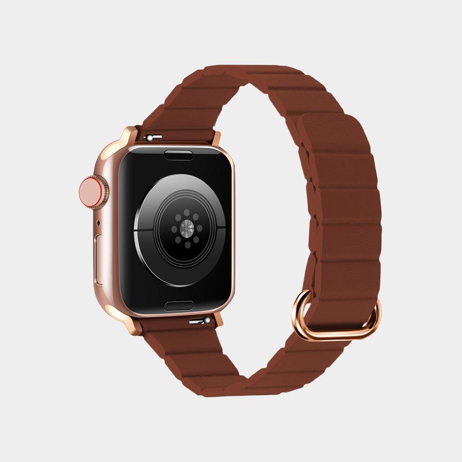 Magnetic Lychee Grain Leather Band For Apple Watch