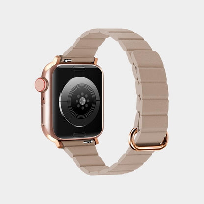 Magnetic Lychee Grain Leather Band For Apple Watch