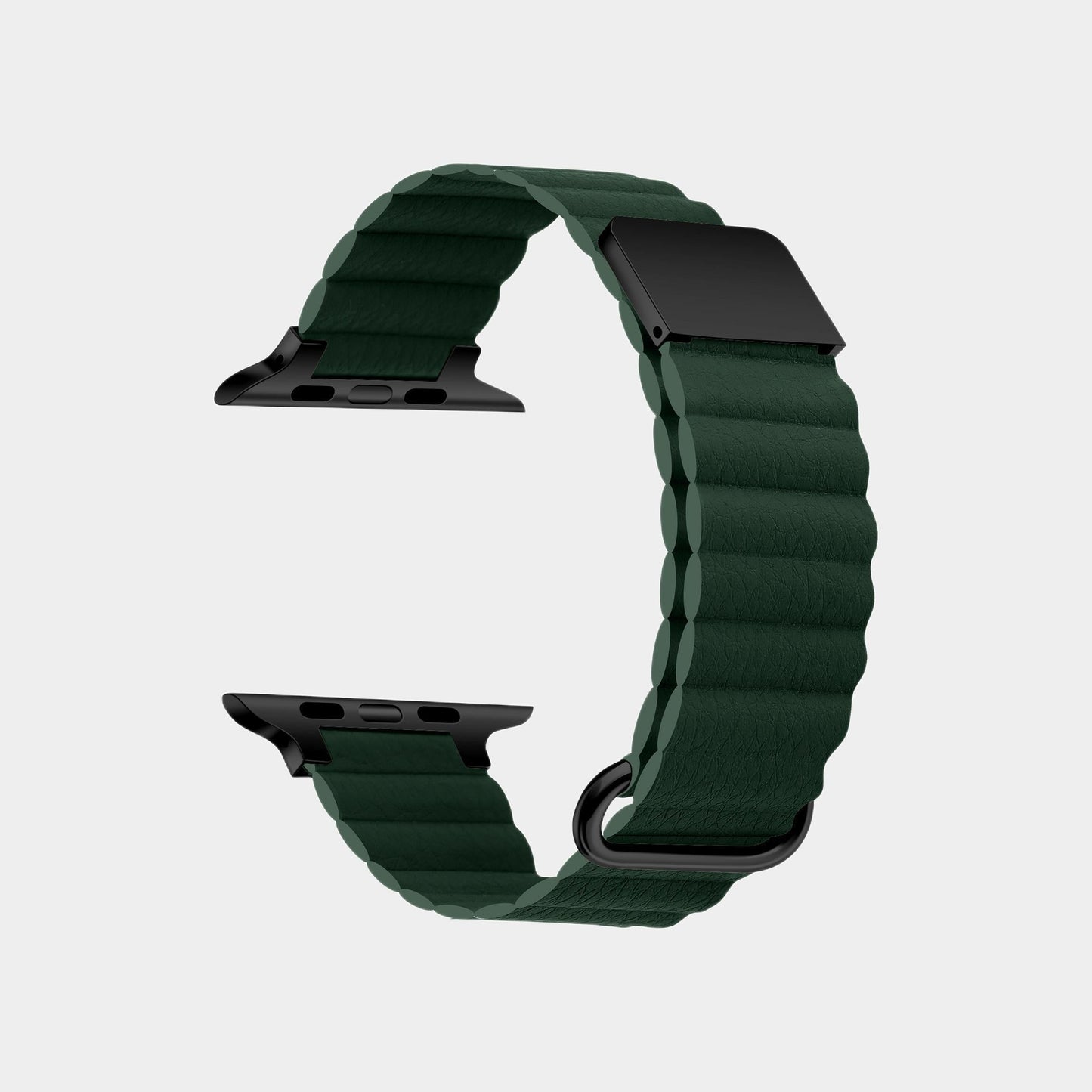 Magnetic Looping Solid Color Leather Band For Apple Watch