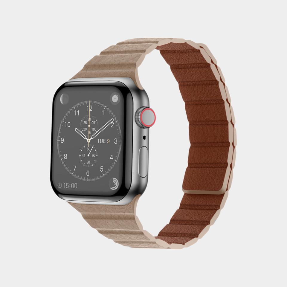 Lychee Pattern Microfiber Band For Apple Watch