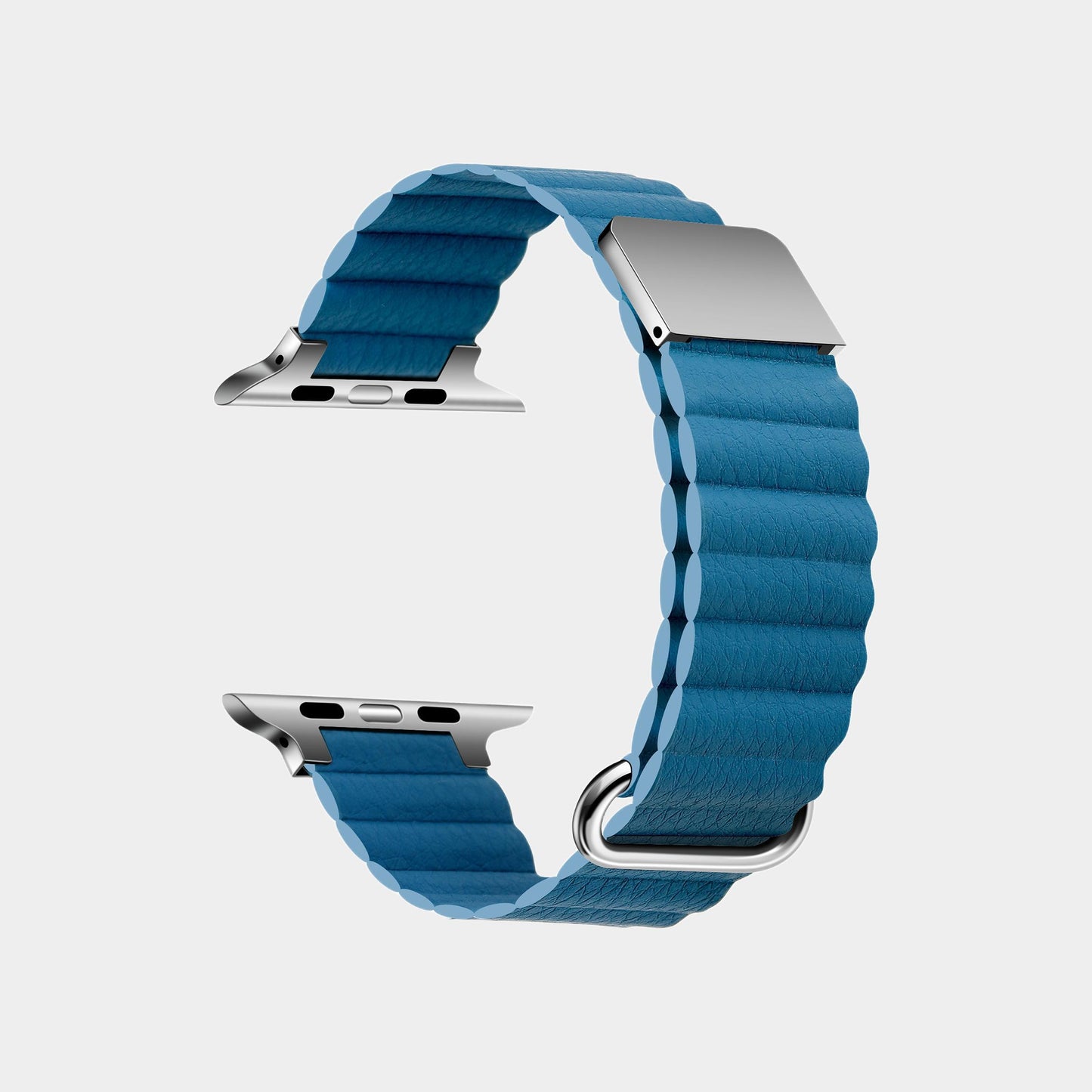 Magnetic Looping Solid Color Leather Band For Apple Watch