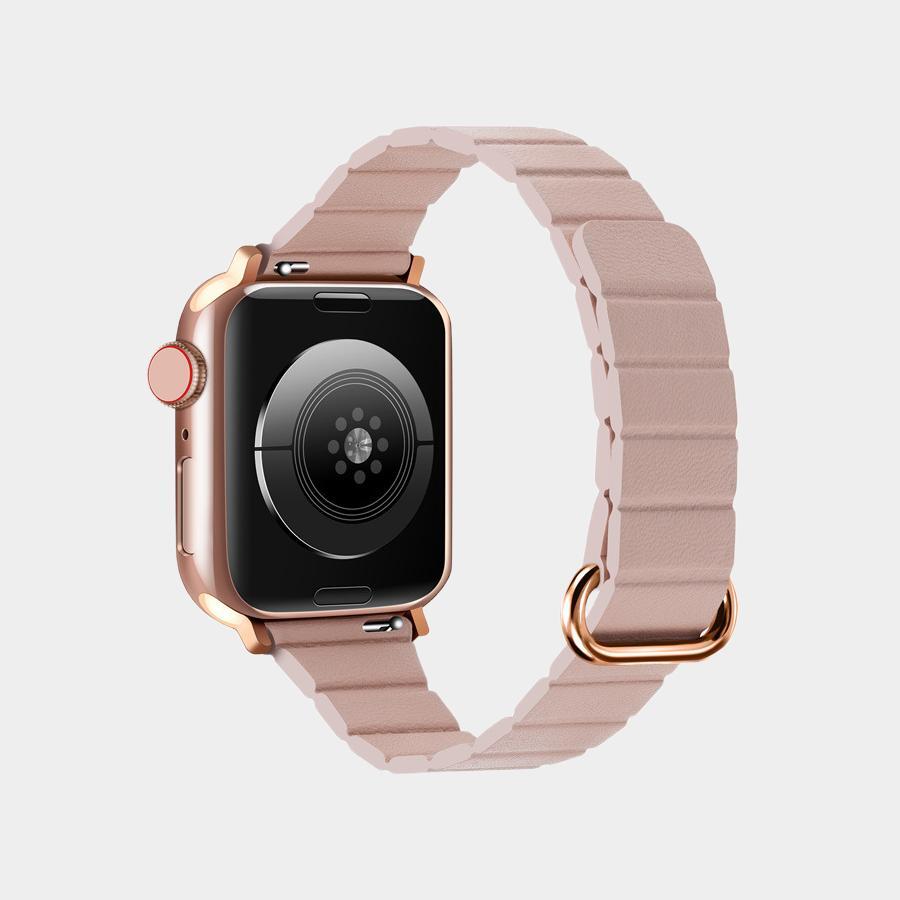 Magnetic Lychee Grain Leather Band For Apple Watch