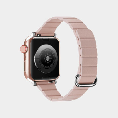 Magnetic Lychee Grain Leather Band For Apple Watch