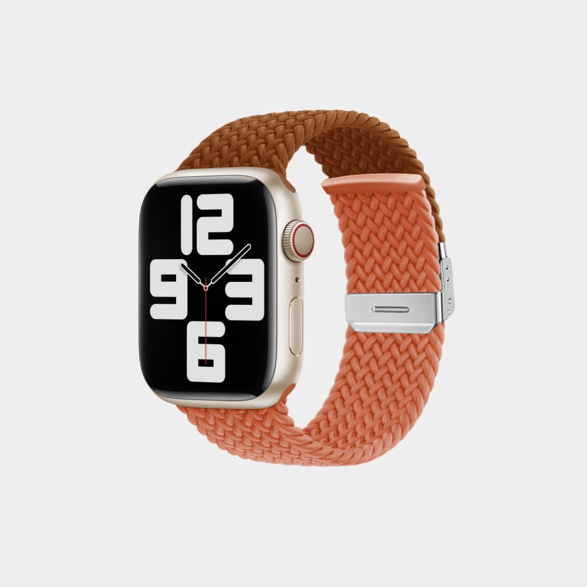 Contrasting Stretch Nylon Braided Band For Apple Watch