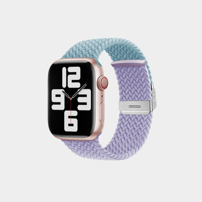 Contrasting Stretch Nylon Braided Band For Apple Watch