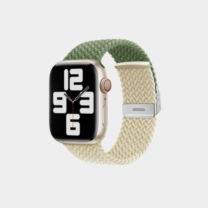 Contrasting Stretch Nylon Braided Band For Apple Watch