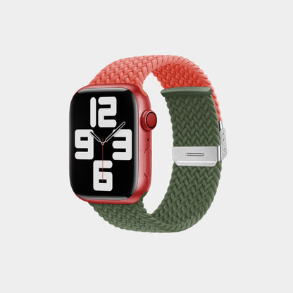 Contrasting Stretch Nylon Braided Band For Apple Watch