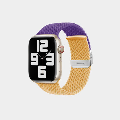 Contrasting Stretch Nylon Braided Band For Apple Watch