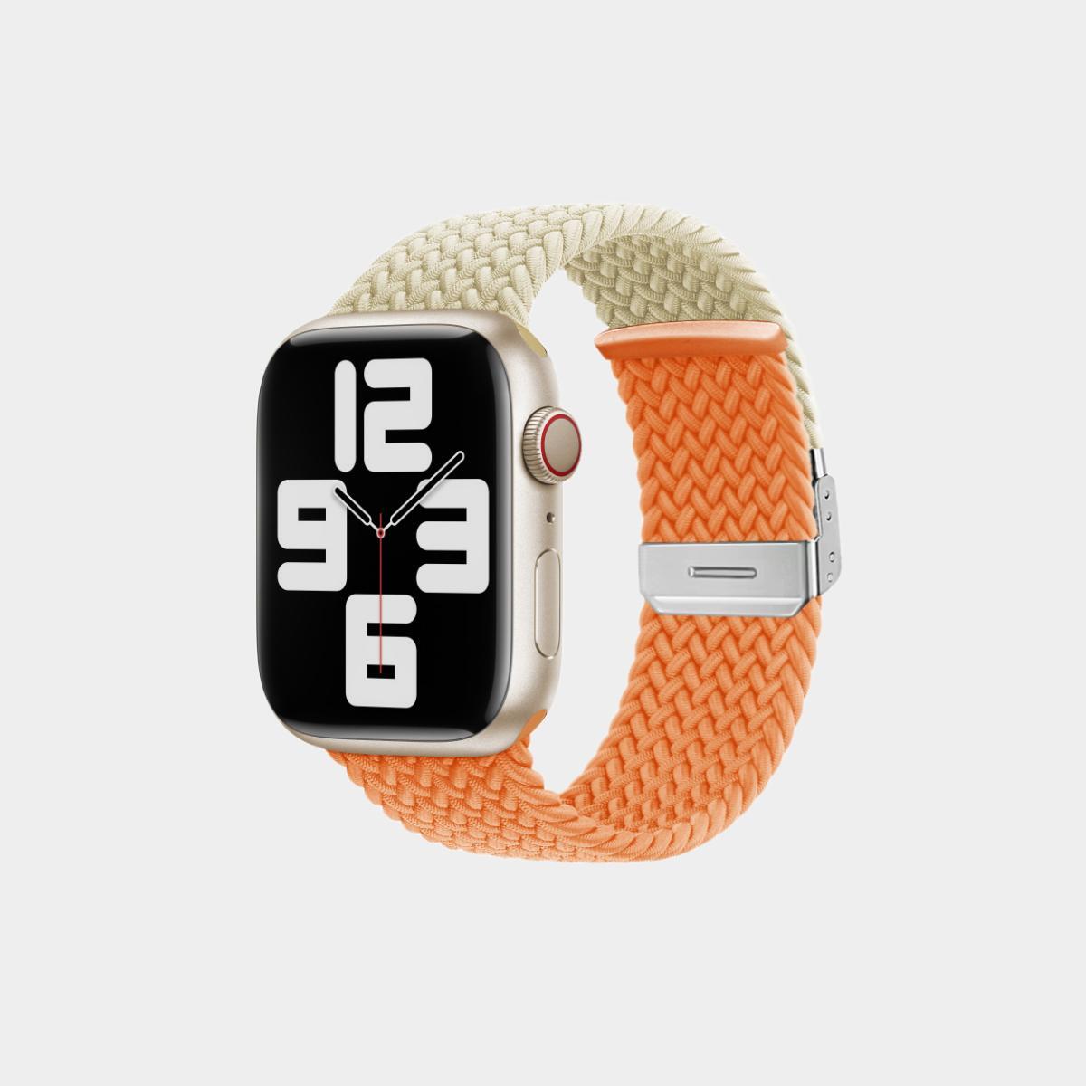 Contrasting Stretch Nylon Braided Band For Apple Watch