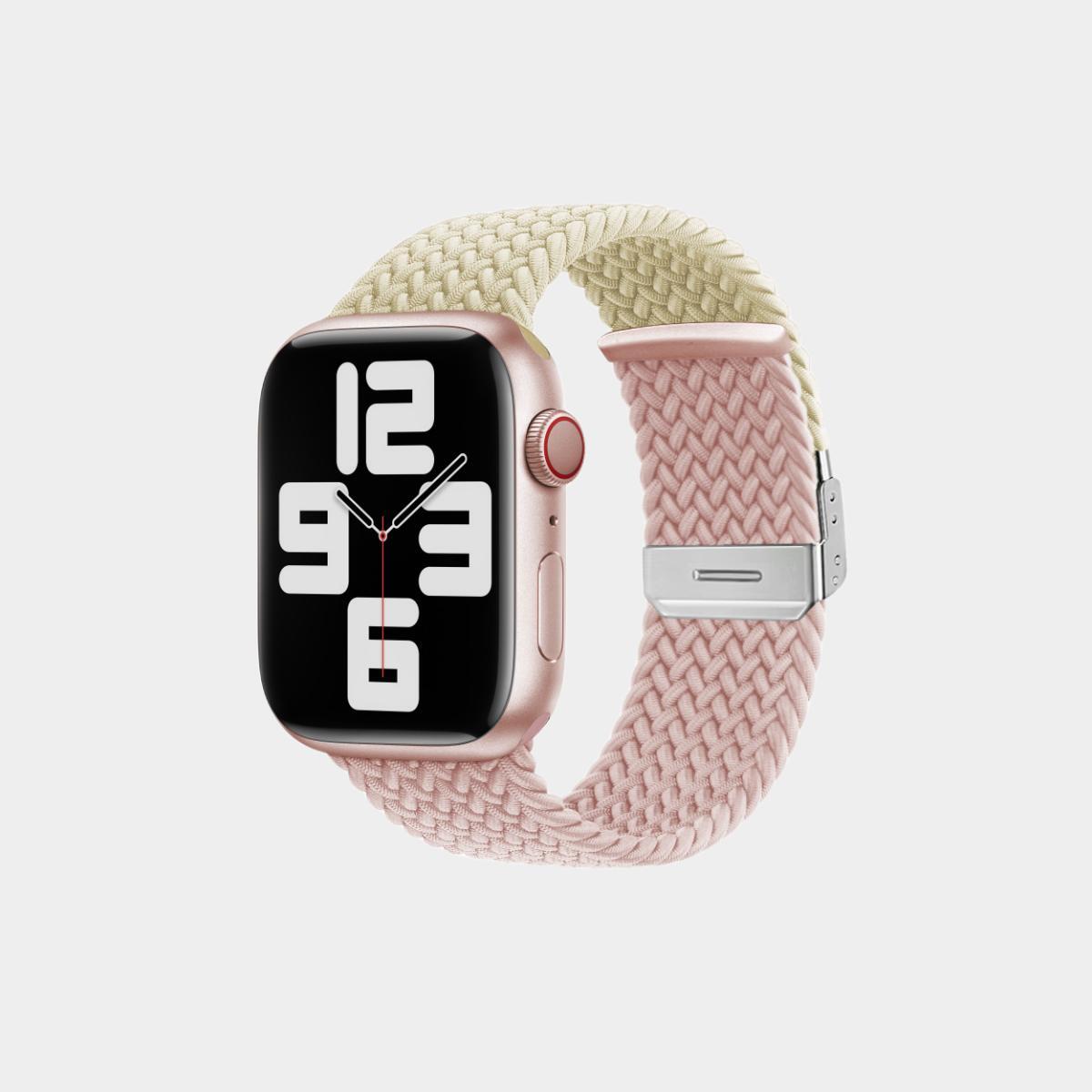 Contrasting Stretch Nylon Braided Band For Apple Watch