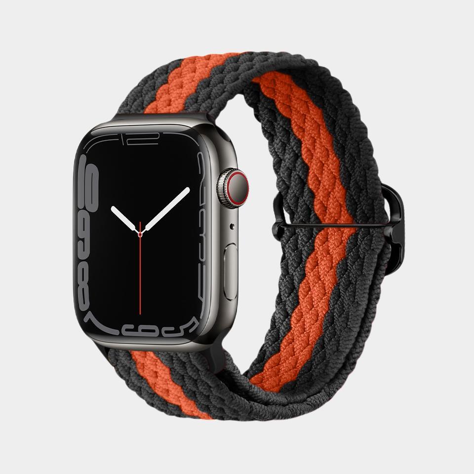 Multicolor Nylon Braided Buckle Band For Apple Watch