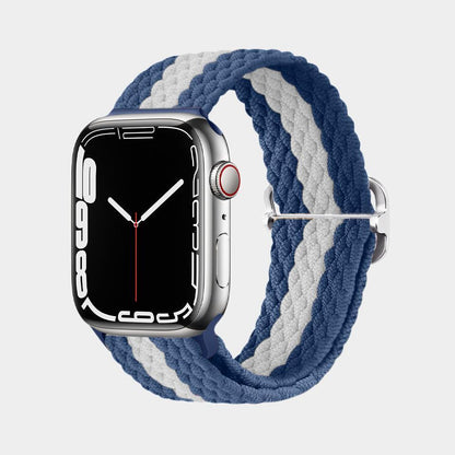 Multicolor Nylon Braided Buckle Band For Apple Watch