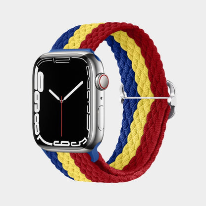 Multicolor Nylon Braided Buckle Band For Apple Watch