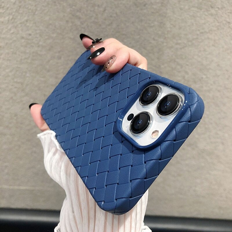 Breathable Weave Pattern Soft Thin Case For iPhone 14 13 12