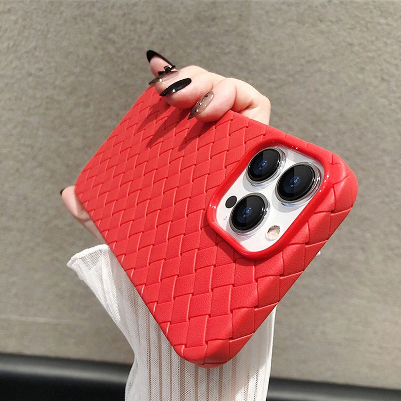 Breathable Weave Pattern Soft Thin Case For iPhone 14 13 12