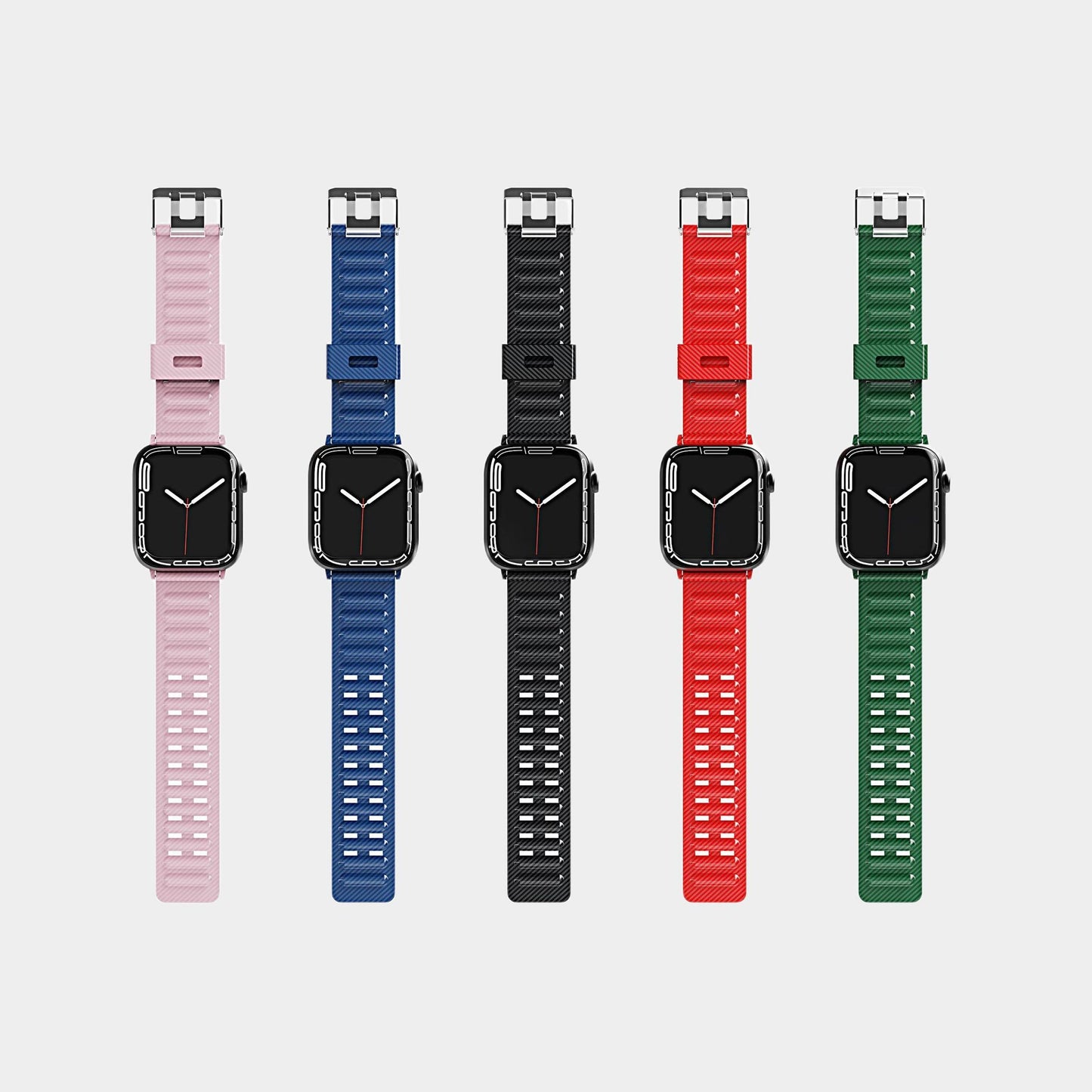 Carbon Fiber Pattern TPU Band For Apple Watch