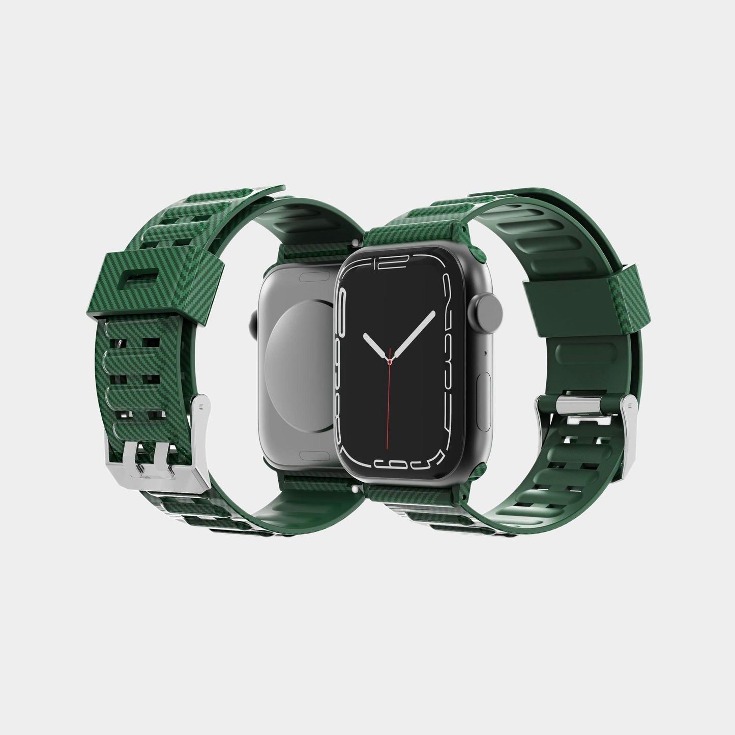 Carbon Fiber Pattern TPU Band For Apple Watch