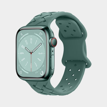 Monochrome Bamboo Pattern Silicone Band For Apple Watch