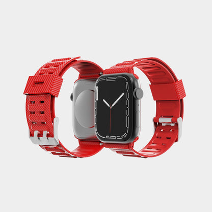 Carbon Fiber Pattern TPU Band For Apple Watch