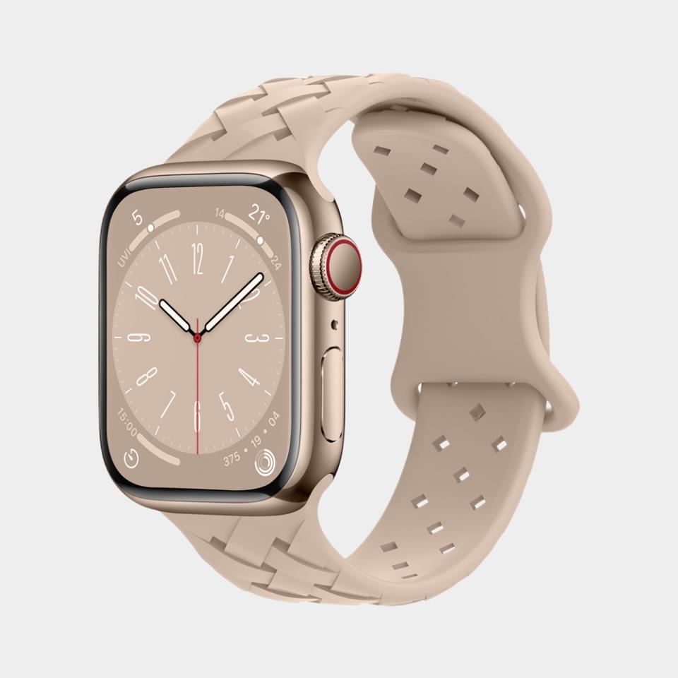 Monochrome Bamboo Pattern Silicone Band For Apple Watch