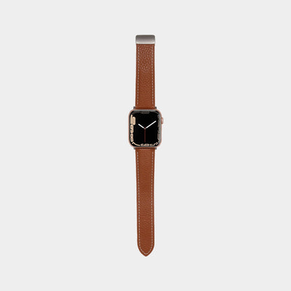 Magnetic Folding Buckle Lychee Pattern Leather Band  For Apple Watch