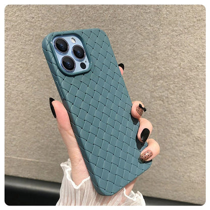 Breathable Weave Pattern Soft Thin Case For iPhone 14 13 12