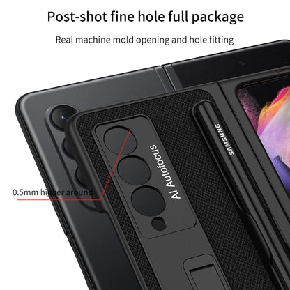 Luxury Leather Pen Slot Case for Samsung Galaxy Z Fold 3 5G