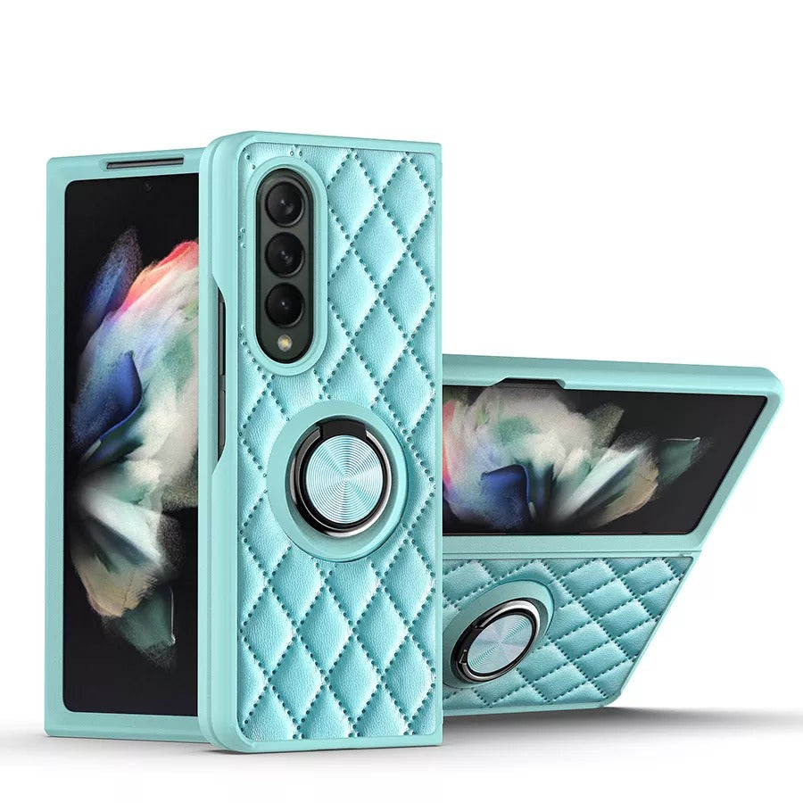 Lattice Finger Ring Case For Samsung Galaxy Z Fold 3